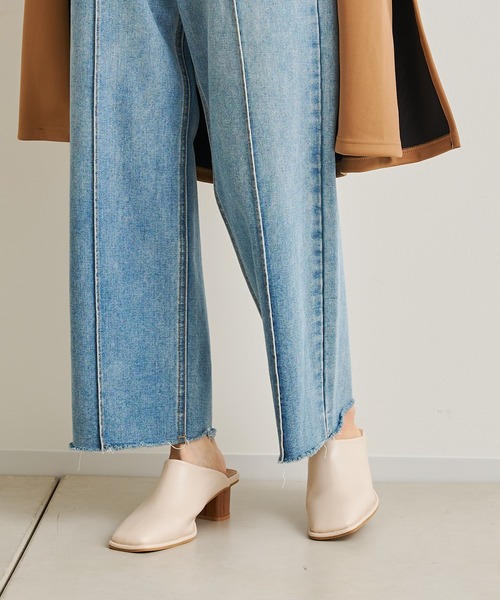 prose verse（プロズヴェール）の「ウッドヒールステッチ入りミュール（パンプス・レディース・ブラック/ベージュ/アイボリー・SMALL/MEDIUM/LARGE/X-LARGE/XX-LARGE/X-SMALL）」の20枚目の写真