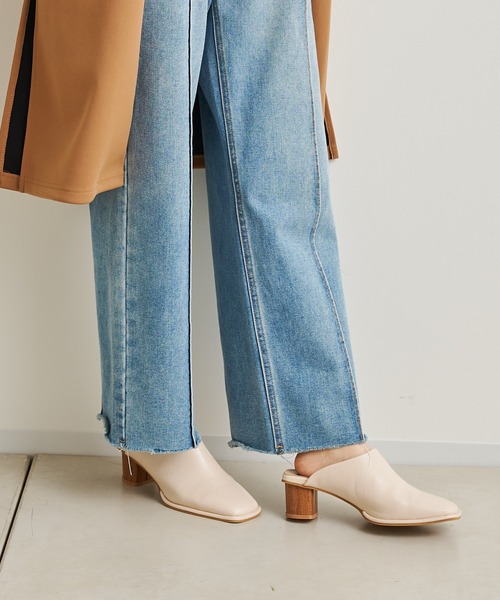 prose verse（プロズヴェール）の「ウッドヒールステッチ入りミュール（パンプス・レディース・ブラック/ベージュ/アイボリー・SMALL/MEDIUM/LARGE/X-LARGE/XX-LARGE/X-SMALL）」の22枚目の写真