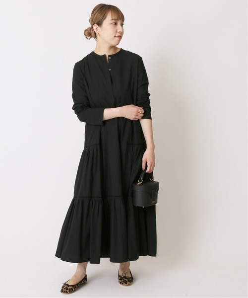 U by SPICK&SPAN（ユーバイスピックアンドスパン）の「≪追加≫はしごレース ティアードドレス 2◆（ワンピース・レディース・ブラック・FREE）」の8枚目の写真