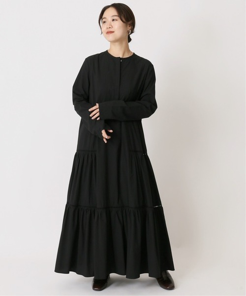 U by SPICK&SPAN（ユーバイスピックアンドスパン）の「≪追加≫はしごレース ティアードドレス 2◆（ワンピース・レディース・ブラック・FREE）」の2枚目の写真