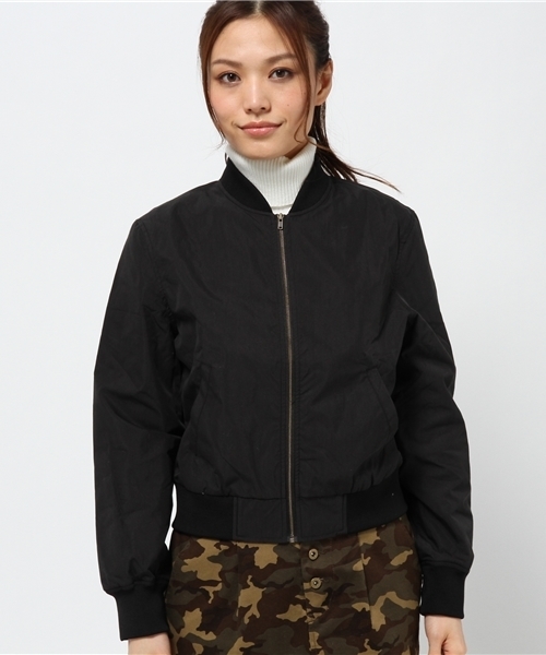 WEGO（ウィゴー）の「WEGO/レースアップブルゾン（ミリタリージャケット・レディース・ブラック/ライトピンク・FREE）」の5枚目の写真