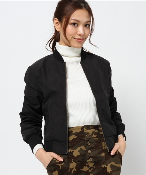 WEGO（ウィゴー）の「WEGO/レースアップブルゾン（ミリタリージャケット・レディース・ブラック/ライトピンク・FREE）」の8枚目の写真