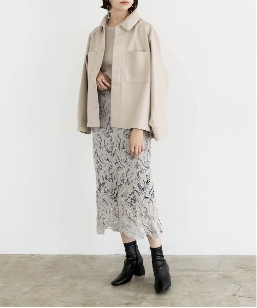 RANDA（ランダ）の「レースタイトスカート（スカート・レディース・グレー/ブラック/パープル・1/0）」の9枚目の写真