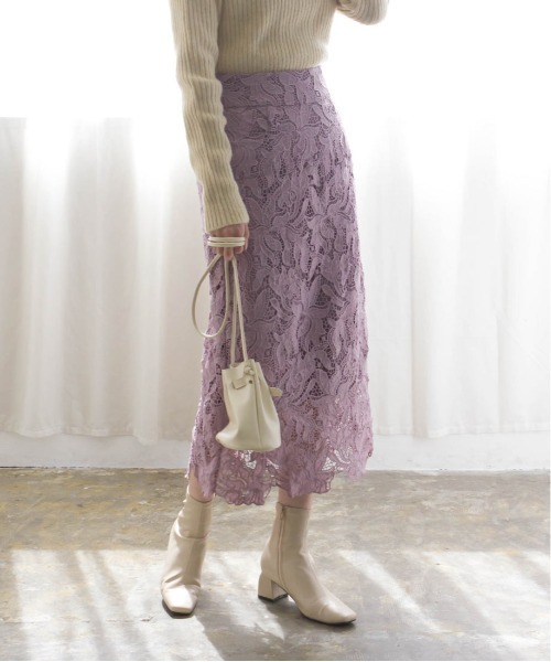 RANDA（ランダ）の「レースタイトスカート（スカート・レディース・グレー/ブラック/パープル・1/0）」の11枚目の写真