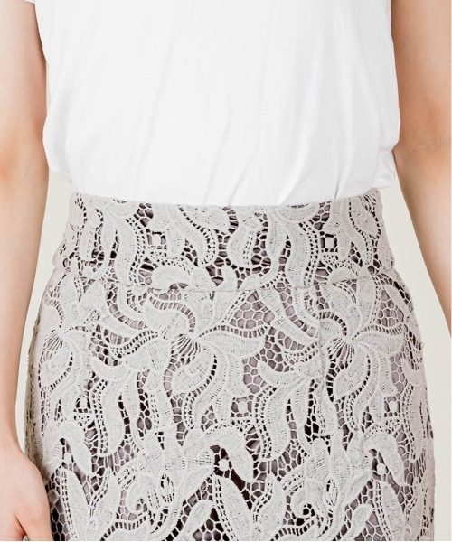 RANDA（ランダ）の「レースタイトスカート（スカート・レディース・グレー/ブラック/パープル・1/0）」の15枚目の写真