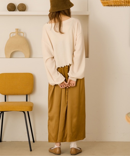 Ambre Neige(アンブルネージュ)の「ダメージカーディガン/【WEB/EC限定商品】(カーディガン/ボレロ・レディース・モカ/アイボリー/ベージュ/ブラック・FREE)」の21枚目の写真