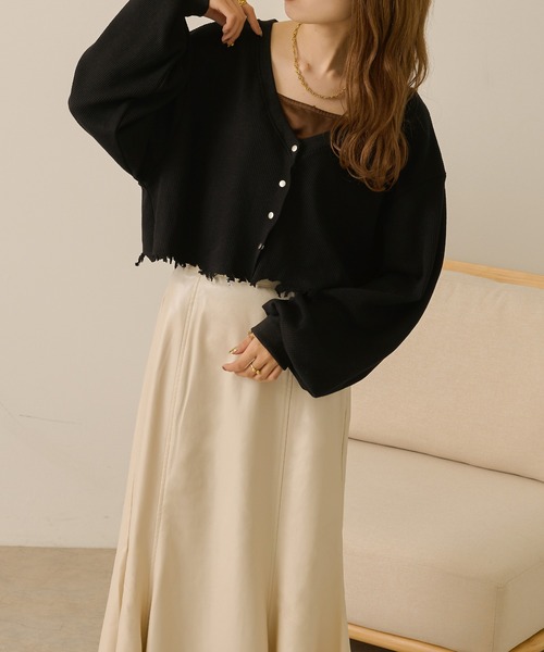 Ambre Neige(アンブルネージュ)の「ダメージカーディガン/【WEB/EC限定商品】(カーディガン/ボレロ・レディース・モカ/アイボリー/ベージュ/ブラック・FREE)」の17枚目の写真