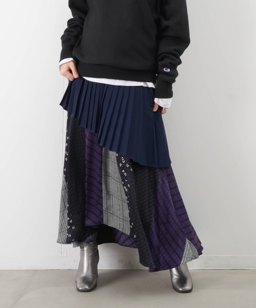 MARECHAL TERRE マルシャルテル プリントプリーツスカート