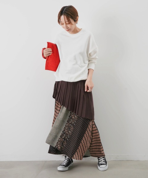 MARECHAL TERRE マルシャルテル プリントプリーツスカート