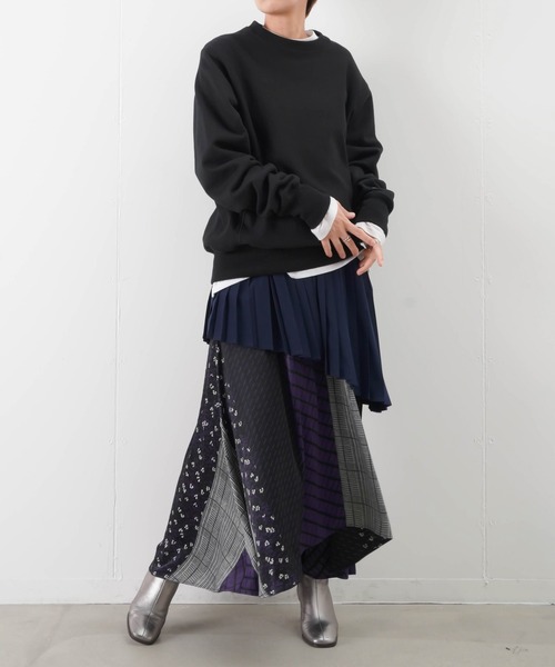 MARECHAL TERRE マルシャルテル プリントプリーツスカート