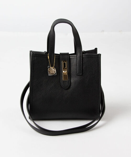 LAURA DI MAGGIO(ローラディマッジオ)の「【LAURA DI MAGGIO/ ラウラディマッジョ)ひねりスクエアトートバッグ(トートバッグ・レディース・グレイッシュブルー/ベージュ/ブラック・FREE)」の8枚目の写真