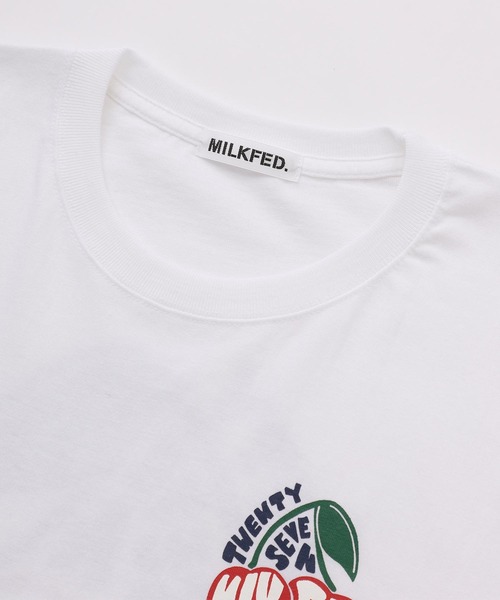 MILKFED.(ミルクフェド)の「L/S TEE CHERRY LOGO(Tシャツ/カットソー・レディース・ネイビー/ホワイト/ブラック・ONE SIZE)」の4枚目の写真