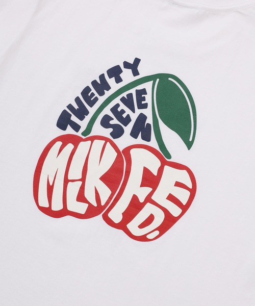 MILKFED.(ミルクフェド)の「L/S TEE CHERRY LOGO(Tシャツ/カットソー・レディース・ネイビー/ホワイト/ブラック・ONE SIZE)」の8枚目の写真