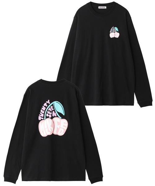 MILKFED.(ミルクフェド)の「L/S TEE CHERRY LOGO(Tシャツ/カットソー・レディース・ネイビー/ホワイト/ブラック・ONE SIZE)」の12枚目の写真