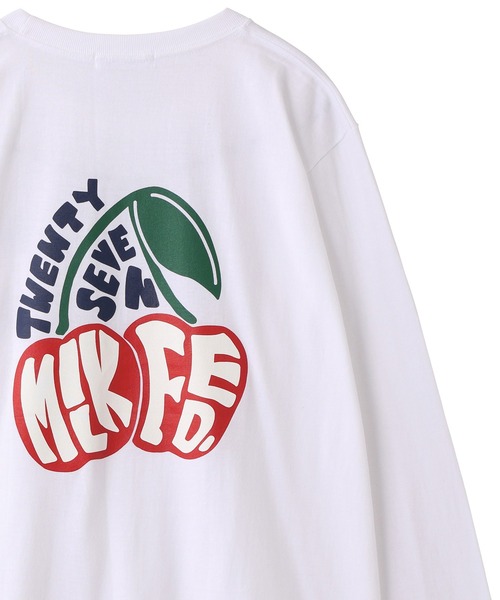 MILKFED.(ミルクフェド)の「L/S TEE CHERRY LOGO(Tシャツ/カットソー・レディース・ネイビー/ホワイト/ブラック・ONE SIZE)」の21枚目の写真