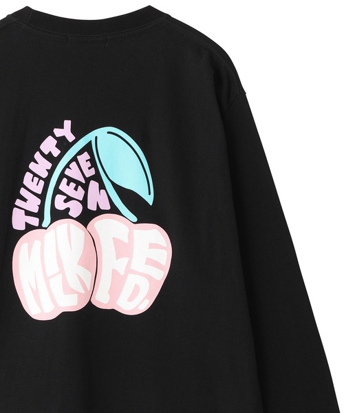 MILKFED.(ミルクフェド)の「L/S TEE CHERRY LOGO(Tシャツ/カットソー・レディース・ネイビー/ホワイト/ブラック・ONE SIZE)」の22枚目の写真