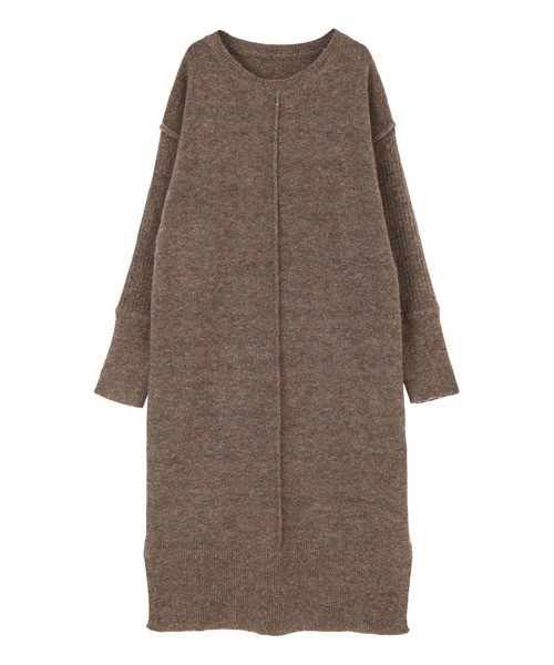 titivate（ティティベイト）の「リブ袖ロングニットワンピース（ワンピース・レディース・ライトベージュ/ブラウン/チャコール/ブルー/ダークグリーン・S/M/PS(XS－S)）」の19枚目の写真