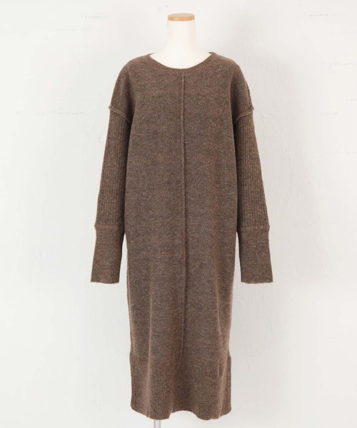 titivate（ティティベイト）の「リブ袖ロングニットワンピース（ワンピース・レディース・ライトベージュ/ブラウン/チャコール/ブルー/ダークグリーン・S/M/PS(XS－S)）」の22枚目の写真