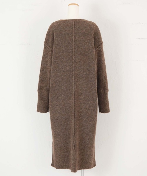 titivate（ティティベイト）の「リブ袖ロングニットワンピース（ワンピース・レディース・ライトベージュ/ブラウン/チャコール/ブルー/ダークグリーン・S/M/PS(XS－S)）」の12枚目の写真