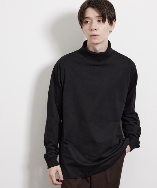 JUNRED(ジュンレッド)の「コットンタートルネックカットソー(Tシャツ/カットソー・メンズ・ホワイト/ブラック・L/M/S)」の2枚目の写真