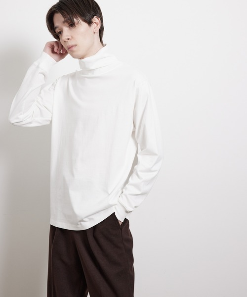 JUNRED(ジュンレッド)の「コットンタートルネックカットソー(Tシャツ/カットソー・メンズ・ホワイト/ブラック・L/M/S)」の14枚目の写真