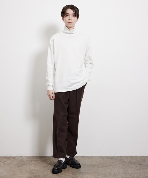 JUNRED(ジュンレッド)の「コットンタートルネックカットソー(Tシャツ/カットソー・メンズ・ホワイト/ブラック・L/M/S)」の10枚目の写真