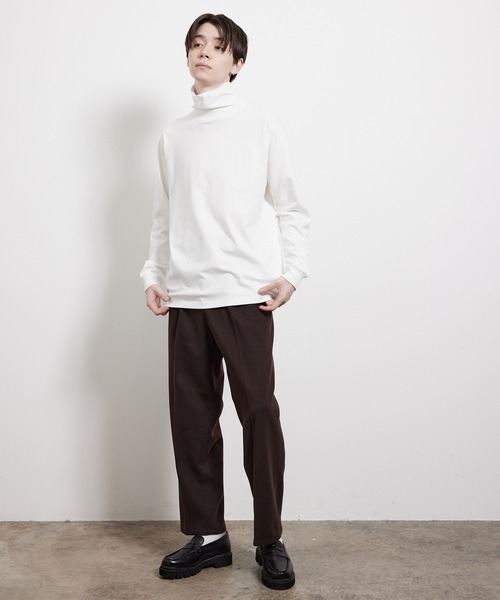 JUNRED(ジュンレッド)の「コットンタートルネックカットソー(Tシャツ/カットソー・メンズ・ホワイト/ブラック・L/M/S)」の9枚目の写真