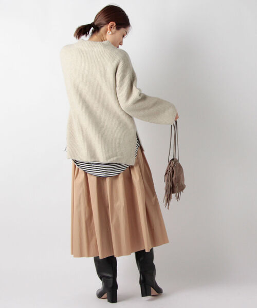 セール】ラメ×FOX混片畦プルオーバーニット（ニット/セーター