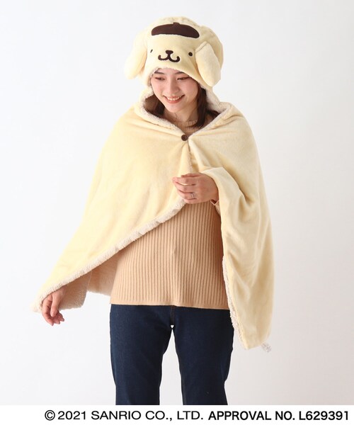 SHOO・LA・RUE（シューラルー）の「◆【ポムポムプリン】フード付きブランケット（ブランケット・レディース・イエロー・00）」の2枚目の写真