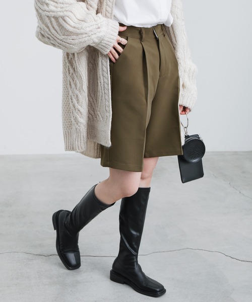 select MOCA（セレクトモカ）の「2021 AW シングルタックハーフパンツ（その他パンツ・レディース・ブラック/ネイビー/ダークベージュ・FREE）」の14枚目の写真