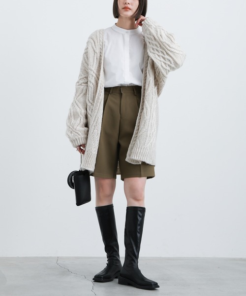 select MOCA（セレクトモカ）の「2021 AW シングルタックハーフパンツ（その他パンツ・レディース・ブラック/ネイビー/ダークベージュ・FREE）」の12枚目の写真