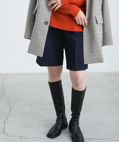 select MOCA（セレクトモカ）の「2021 AW シングルタックハーフパンツ（その他パンツ・レディース・ブラック/ネイビー/ダークベージュ・FREE）」の19枚目の写真