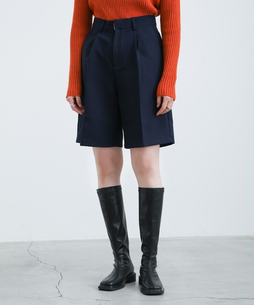 select MOCA（セレクトモカ）の「2021 AW シングルタックハーフパンツ（その他パンツ・レディース・ブラック/ネイビー/ダークベージュ・FREE）」の21枚目の写真