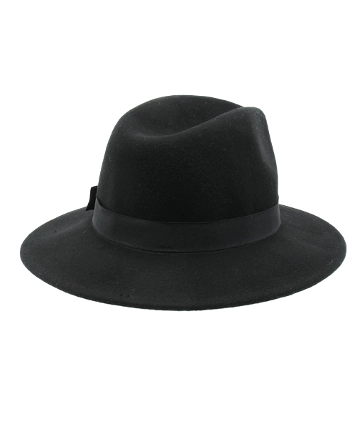 DISCOAT（ディスコート）の「【Discoaｔ】フェルトつば広HAT（ハット・レディース・ブラック/ダークブラウン・ﾌﾘ-）」の3枚目の写真