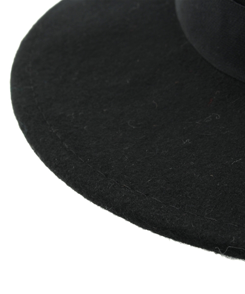 DISCOAT（ディスコート）の「【Discoaｔ】フェルトつば広HAT（ハット・レディース・ブラック/ダークブラウン・ﾌﾘ-）」の5枚目の写真