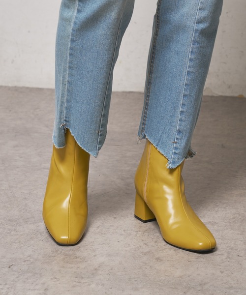 CIAOPANIC（チャオパニック）の「センターシームショートブーツ（ブーツ・レディース・ブラック/イエロー/モカ・38/36/37）」の7枚目の写真