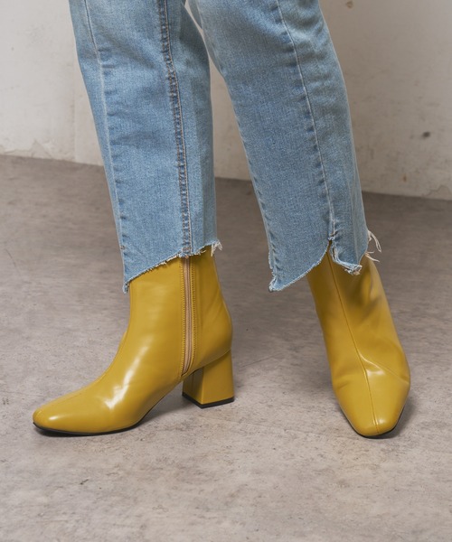 CIAOPANIC（チャオパニック）の「センターシームショートブーツ（ブーツ・レディース・ブラック/イエロー/モカ・38/36/37）」の4枚目の写真