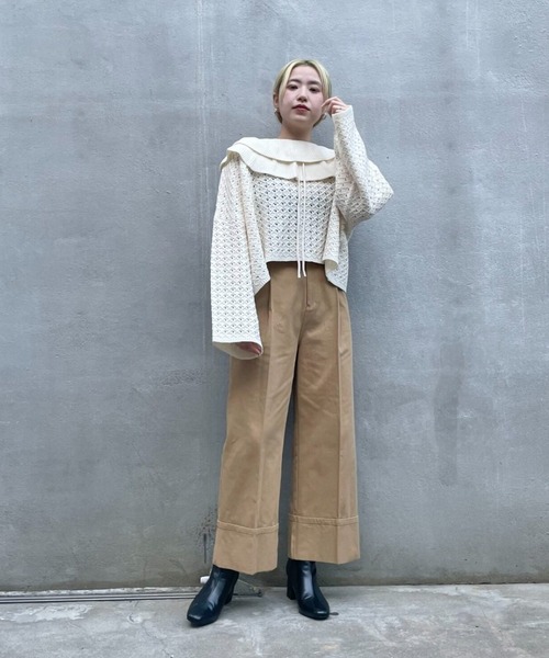 CIAOPANIC（チャオパニック）の「センターシームショートブーツ（ブーツ・レディース・ブラック/イエロー/モカ・38/36/37）」の9枚目の写真