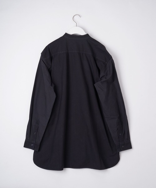 CIAOPANIC TYPY（チャオパニックティピー）の「オックス裏起毛 バンドカラーオーバーシャツ（シャツ/ブラウス・メンズ・ブラック/オフホワイト/ブルー/サンドベージュ・SMALL/MEDIUM/LARGE）」の14枚目の写真