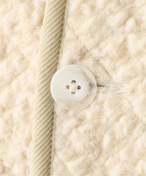 LAVENHAM（ラベンハム）の「LAVENHAM(ラベンハム)　シェルパコート（ノーカラーコート・レディース・アイボリー・FREE）」の11枚目の写真