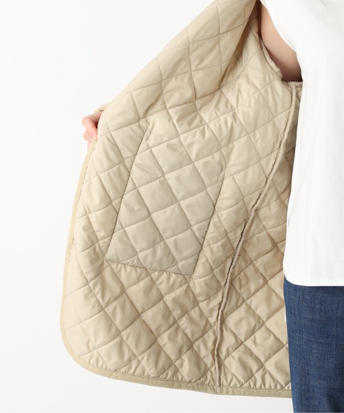 LAVENHAM（ラベンハム）の「LAVENHAM(ラベンハム)　シェルパコート（ノーカラーコート・レディース・アイボリー・FREE）」の6枚目の写真