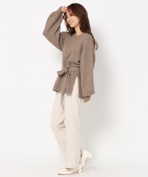 mysty woman(ミスティウーマン)の「マルチWAYニットセットアップ 257999(セットアップ・レディース・アイボリー/モカ/チャコール・FREE)」の9枚目の写真