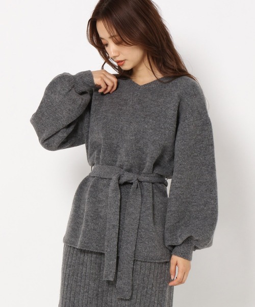 mysty woman(ミスティウーマン)の「マルチWAYニットセットアップ 257999(セットアップ・レディース・アイボリー/モカ/チャコール・FREE)」の11枚目の写真
