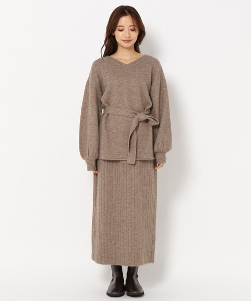 mysty woman(ミスティウーマン)の「マルチWAYニットセットアップ 257999(セットアップ・レディース・アイボリー/モカ/チャコール・FREE)」の17枚目の写真