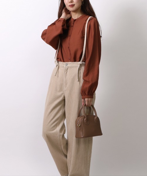 SELECT LEVERY(セレクトリベリー)の「(Emma)コーデュロイサス付ワイドパンツ(その他パンツ・レディース・グレー/ブラウン/グリーン/アイボリー・LARGE/MEDIUM)」の1枚目の写真