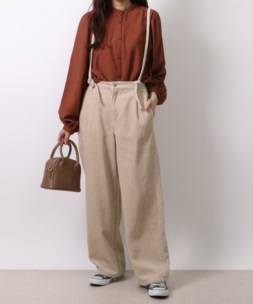 SELECT LEVERY(セレクトリベリー)の「(Emma)コーデュロイサス付ワイドパンツ(その他パンツ・レディース・グレー/ブラウン/グリーン/アイボリー・LARGE/MEDIUM)」の14枚目の写真