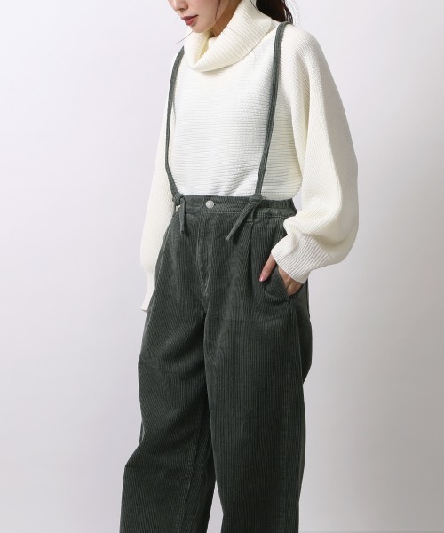 SELECT LEVERY(セレクトリベリー)の「(Emma)コーデュロイサス付ワイドパンツ(その他パンツ・レディース・グレー/ブラウン/グリーン/アイボリー・LARGE/MEDIUM)」の7枚目の写真