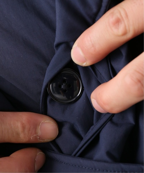 417 EDIFICE（フォーワンセブンエディフィス）の「ALTEX ナカワタショールコート（ステンカラーコート・メンズ・ブラック/ネイビー・SMALL/MEDIUM/LARGE）」の7枚目の写真