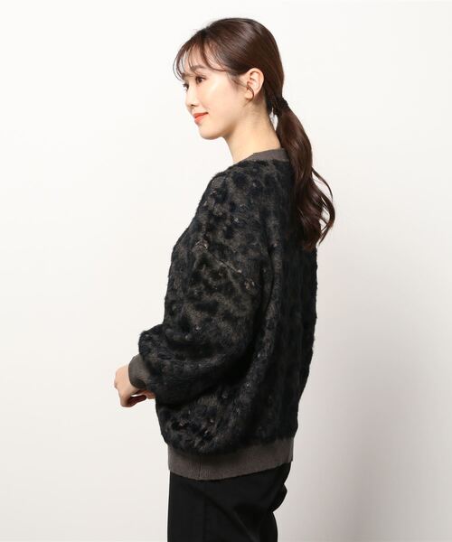 JF Ready Made（ジェイエフレディメイド）の「[Jf Ready Made/ジェイエフレディメイド] レオパード柄ジャガード シャギーニットプルオーバー（ニット/セーター・レディース・ベージュ/グレイッシュベージュ・F）」の14枚目の写真