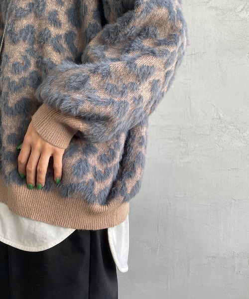 JF Ready Made（ジェイエフレディメイド）の「[Jf Ready Made/ジェイエフレディメイド] レオパード柄ジャガード シャギーニットプルオーバー（ニット/セーター・レディース・ベージュ/グレイッシュベージュ・F）」の20枚目の写真